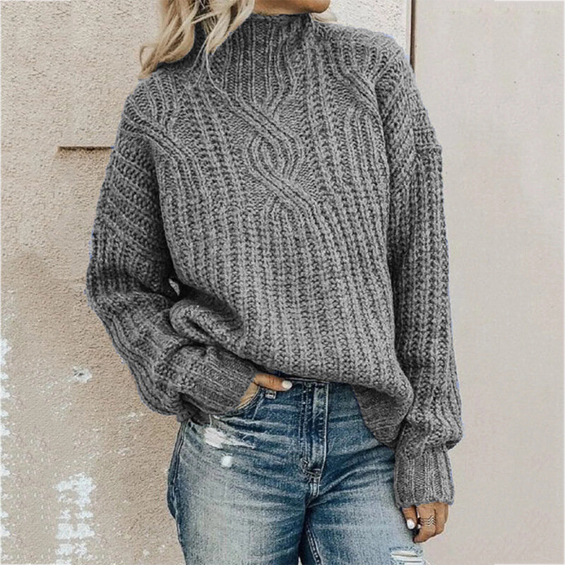 2020 new European Korean version autumn and winter sweater turtleneck twist knitted jacket pullover casual knitted pullover