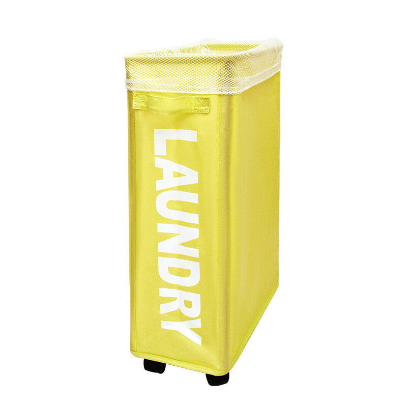 سلة الغسيل الملونة التخزين مع عجلات سلة الغسيل القابلة للطي شبكة بطانة مقاوم للماء دائم حقيبة الغسيل المنظم