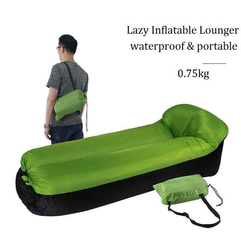 Mobília ao ar livre cadeira de acampamento praia piquenique sofá inflável preguiçoso ultraleve para baixo saco de dormir cama de ar sofá inflável espreguiçadeira