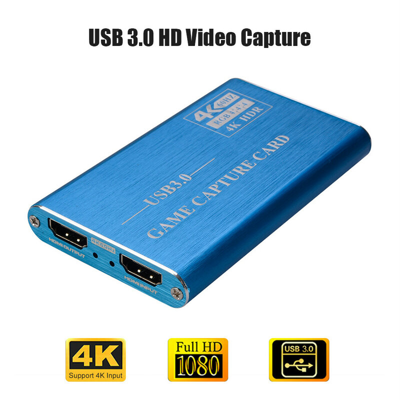 Carte de capture vidéo de jeu HDMI 4K USB3.0 1080P Dongle de saisie carte de capture hdmi pour OBS carte de Capture de jeu en direct
