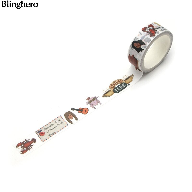 Blinghero Freunde 15mm X 5m Dekorative Washi Band Lustige Klebeband Diy Masking Tape Druck Bänder Scrapbooking Aufkleber BH0003