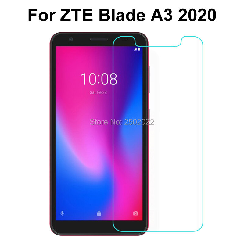 สำหรับ ZTE Blade A3 2020 กระจกนิรภัยสำหรับ ZTE A3 2020 5.45 "Protector Premium Screen Anti Shatter ป้องกันฟิล์ม 0.26mm 9H 2.5D