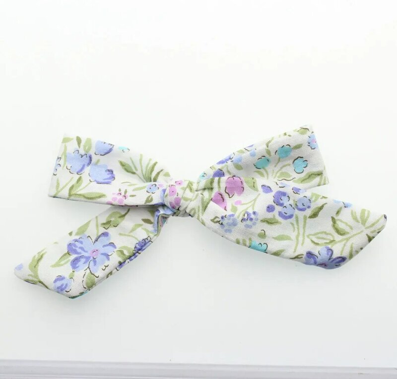 8pcs fancy floral Flower Bow snap clips Hair Clips for girls, Cute Elastic Nylon Bow, Kids Hair Accessories Flower Hairpins