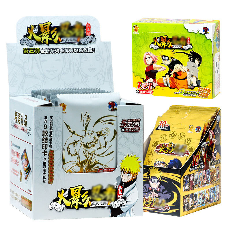 나루토 카드 편지 종이 카드 편지 게임 어린이 애니메이션 주변 캐릭터 컬렉션, 어린이 선물 놀이 카드 장난감