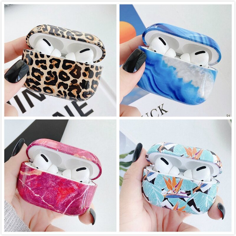 Cute Earphone Case on Apple Airpods Pro Case Marble Luxury Hard Cover for Apple Air Pods Pro 3 Headphone Earpods Charging Box