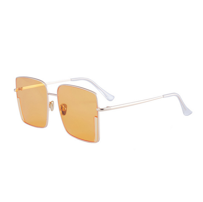 Óculos de sol quadrados mulher uv400 tons liga quadro condução motorista óculos de sol para mulher oceano lente esporte eyewear