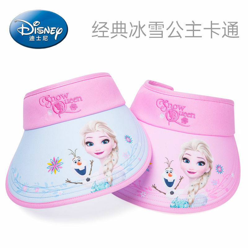 Disney Cartoon Sun Hat Ice Princess Cartoon Girls Children Hat New Female 2021 Summer Sun Hat