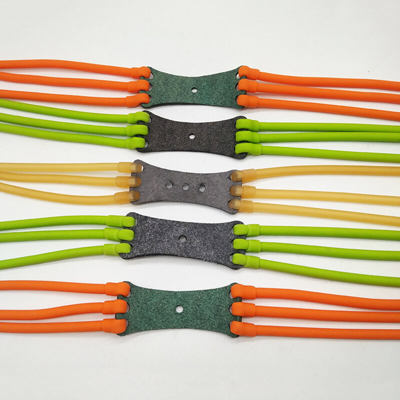 20PCS Six Strips slingshot elastic rubber bands Strong Power Durable Rubber Tube Bands for Slingshot Catapult Camping Hunting