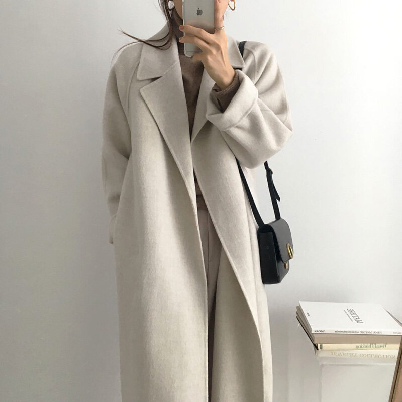 여성 코트 2019 겨울 의류 새로운 대형 여성 의류 지방 mm 격자 무늬 울 재킷 면화 플러스 크기