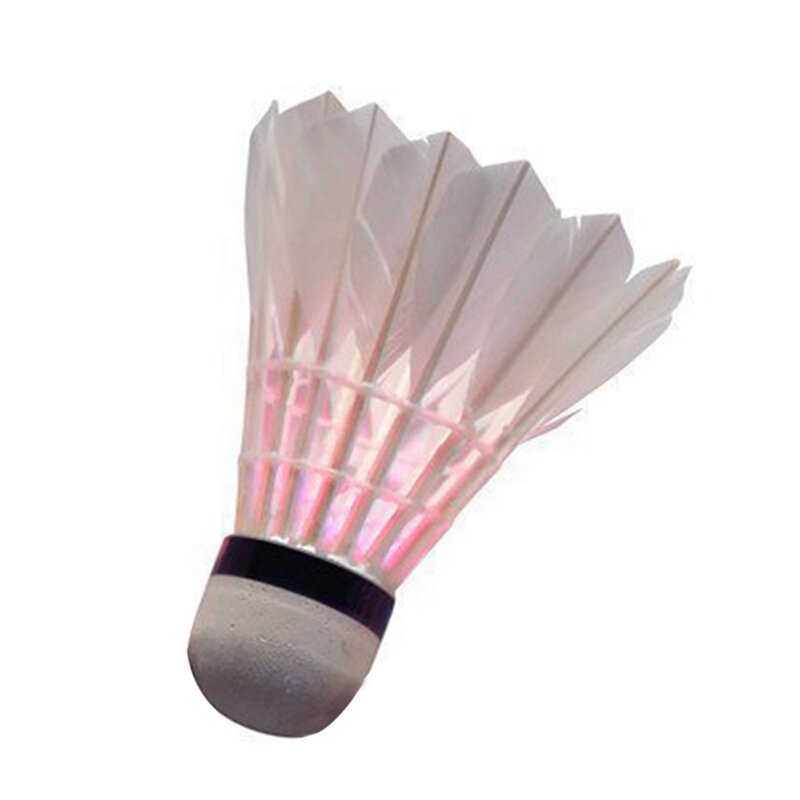 1 pçs colorido plástico led luminoso badminton noite escura brilho iluminação peteca badminton acessórios esporte led peteca th