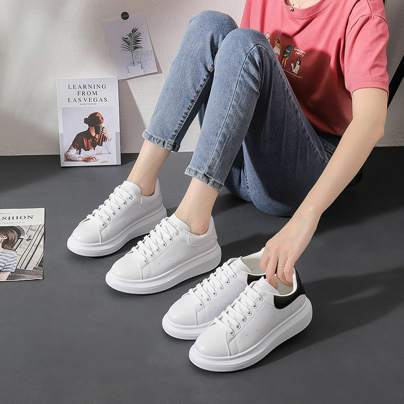 blancas Zapatos vulcanizados para mujer talla grande 44 45 46 zapatillas informales Unisex 