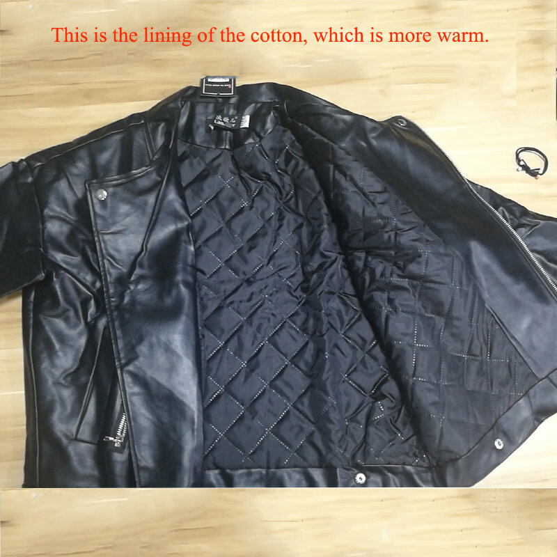 Chaqueta de cuero de gran tamaño para mujer, abrigo de imitación de estilo coreano, prendas de vestir, color negro, para otoño e invierno, 2021