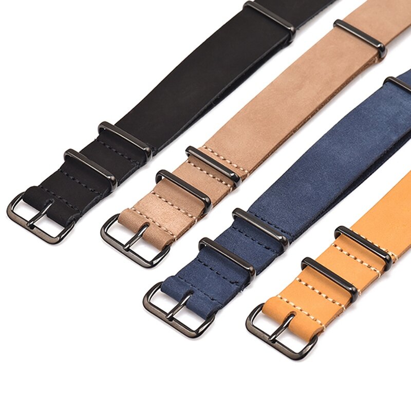 Strap Vintage Leather Strap Tri-ring Strap Fixed 24MM18MM Strap Accessories