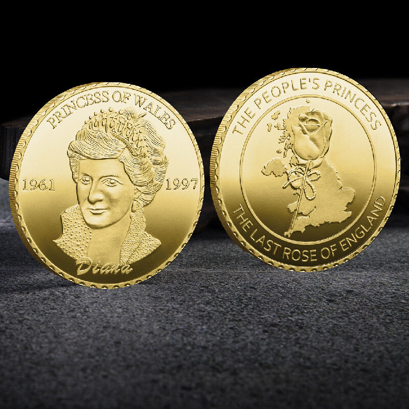 영국 다이애나 공주 기념 동전 3 차원 구호 기념 금속 금화 은화 수집 선물