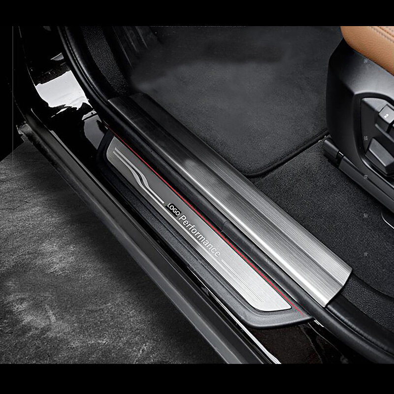 Estilo do carro Porta Bem-vindo Limiar pedal Bar guarnição tampa tiras Para BMW 1 3 4 5 Série 3GT X1 X3 X4 X5 X6 F20 F30 F10 F25 F16 F15