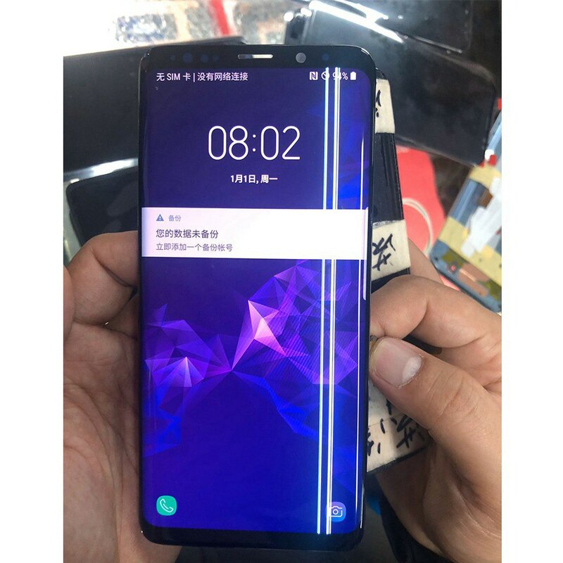 Punkte Linie AMOLED Bildschirm Für Samsung Galaxy S8 S8 + G950A G950U G950F S8 Plus G955 G955F LCD S9 Display touchscreen Digitizer