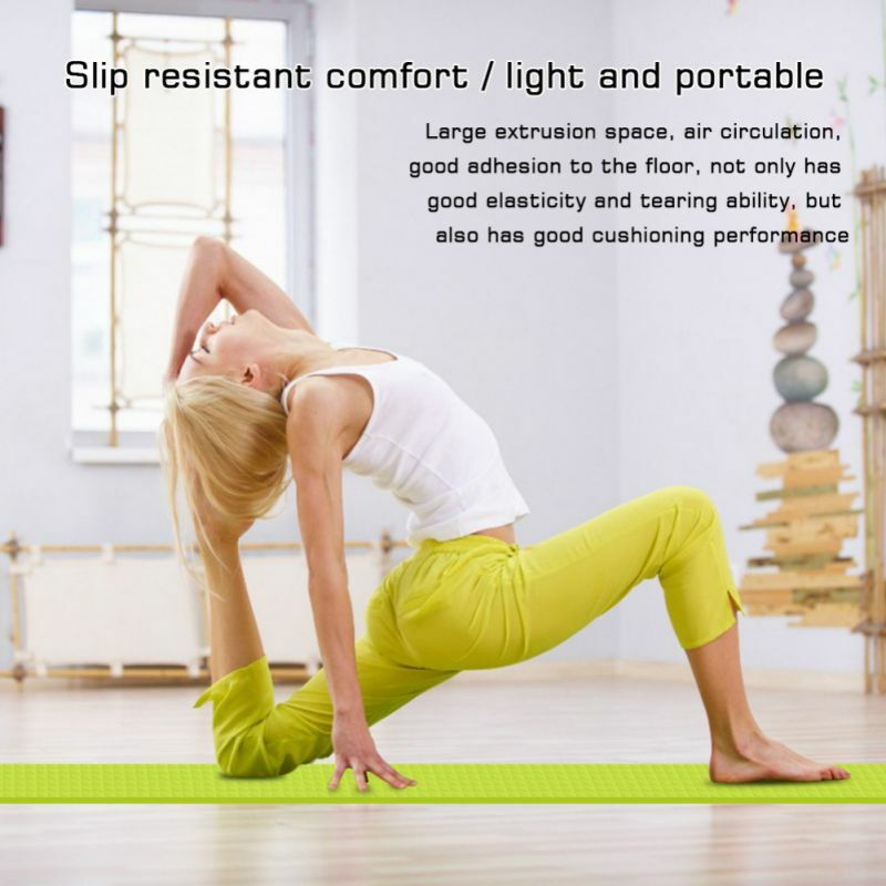 Tikar Yoga EVA Karpet Anti Selip Garis Posisi Baru Tikar Kebugaran untuk Bahan Cocok untuk Latihan Pemula Pilates