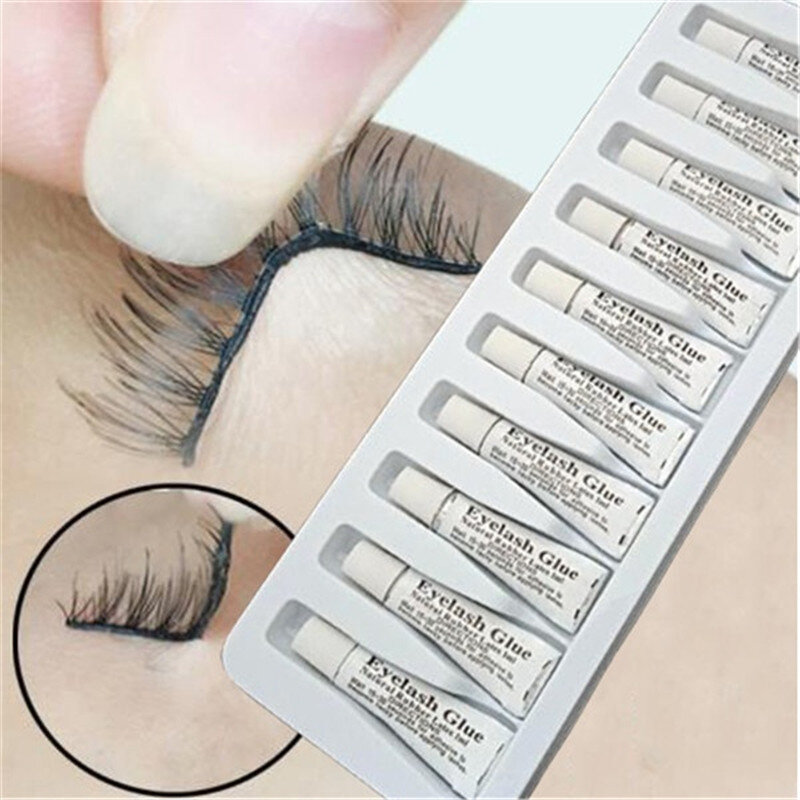10Pcs/set Professional Eyelash Glue for lashes Strong Clear/Dark Waterproof Eye Lash Glue Adhesive Extensions for Makeup Tools