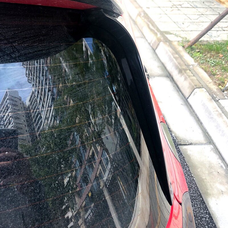 1 زوج الأسود اللامع الخلفي نافذة الجانب المفسد ملصقات تقليم غطاء ل V-W جولف 6 MK6 GTI/GTR/GTD 2008 2009-2013 Canards الفاصل