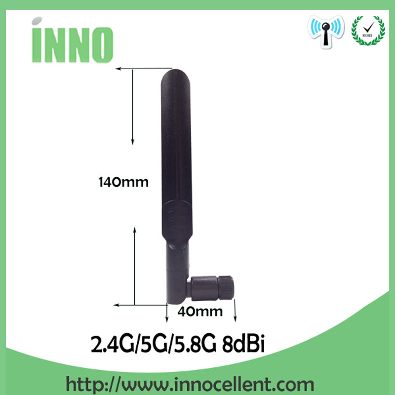 2.4g wifiAntenna 8dBi 2.4GHz 5GHz 5.8Ghz IOT Dual Band Male Connector 2.4Ghz 5G 5.8G wi fi Antena aerial wireless router antenne