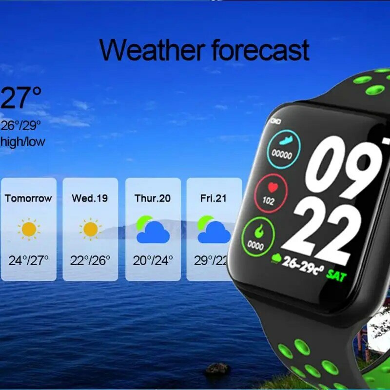F9 Full screen touch F8 pro smart watch women men Heart rate Blood pressure Smartwatch for IOS Android phone pk S226 P68