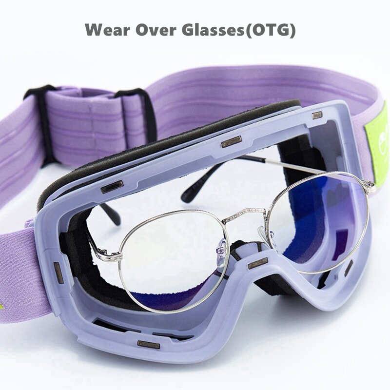جديد تزلج نظارات الرجال النساء UV حماية مكافحة الضباب أسطواني على الجليد نظارات الشتاء الكبار التزلج الرياضة المعدات