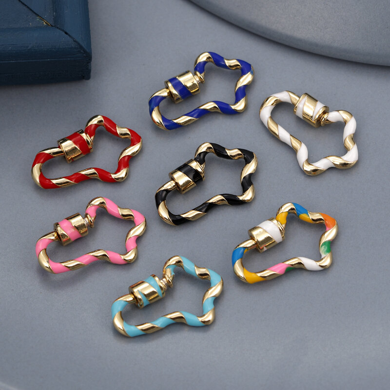 Minhin moda geometria espiral medalhão gancho pendurado cadeias acessórios parafuso fechos para ideia feita à mão colar pulseira jóias