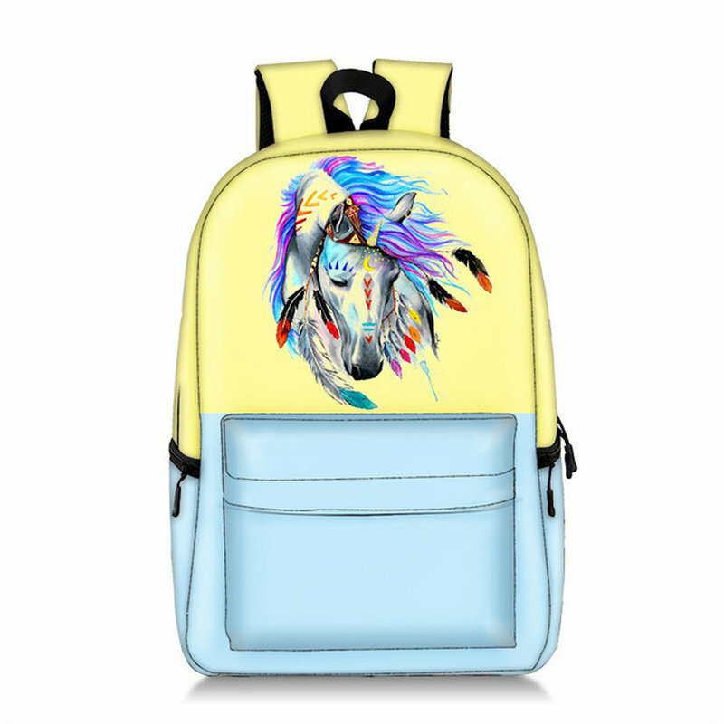アニメのバックパックキャンバス少年少女中高生通学リュック男性の女性のショルダーバッグ旅行バッグ