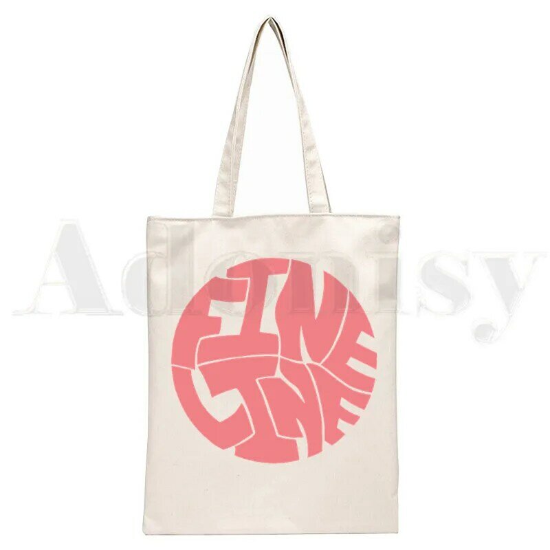Гарри стили Merch тонкая линия 1D однонаправленный Графический мультяшный принт сумки для покупок для девочек модная повседневная упаковка ру...