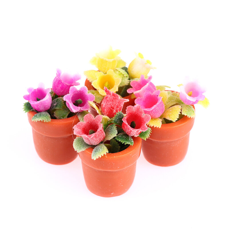 Nuovo 1:12 casa delle bambole in miniatura vaso da fiori piante in vaso vaso da fiori mobili decorazioni per la casa accessori per case delle bambole