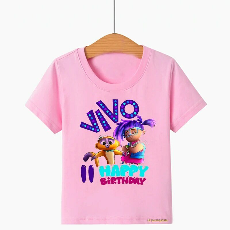 Rose Cupcake Enfants T Shirt Cadeau D'anniversaire Jeunes Filles à Manches Courtes Tee Top