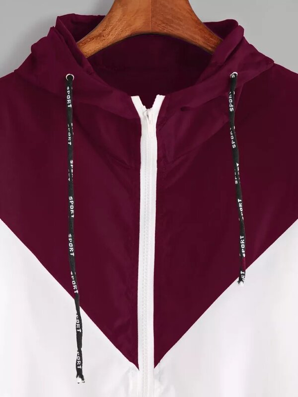 Moda 2021 jesień Quick Dry kurtki damskie płaszcze wiatrówka ochrona przed słońcem kolor patchworku Zipper cienkie letnie ubrania damskie