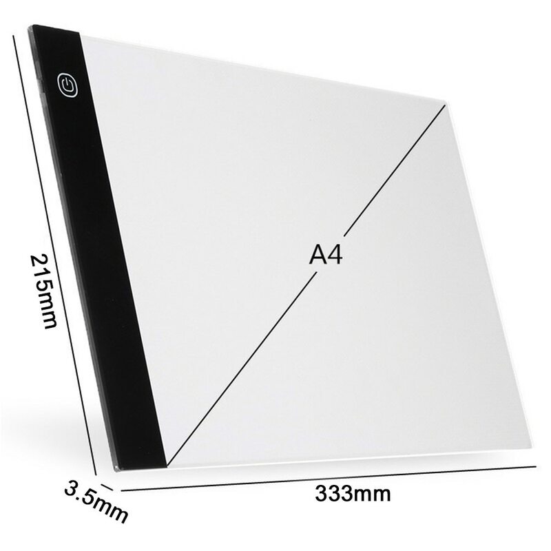 Led Light Box A4 Drawing Tablet Graphic Writing Digital Tracer Copy Pad Board For Diamond Painting Sketch X-Ray Viewer 1 Pcs