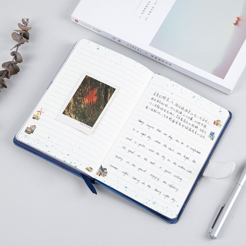 "Starry Sky" สมุดบันทึกน่ารัก Cat Journal การศึกษาโน๊ตบุ๊ค Notepad ที่สวยงามของขวัญเครื่องเขียน