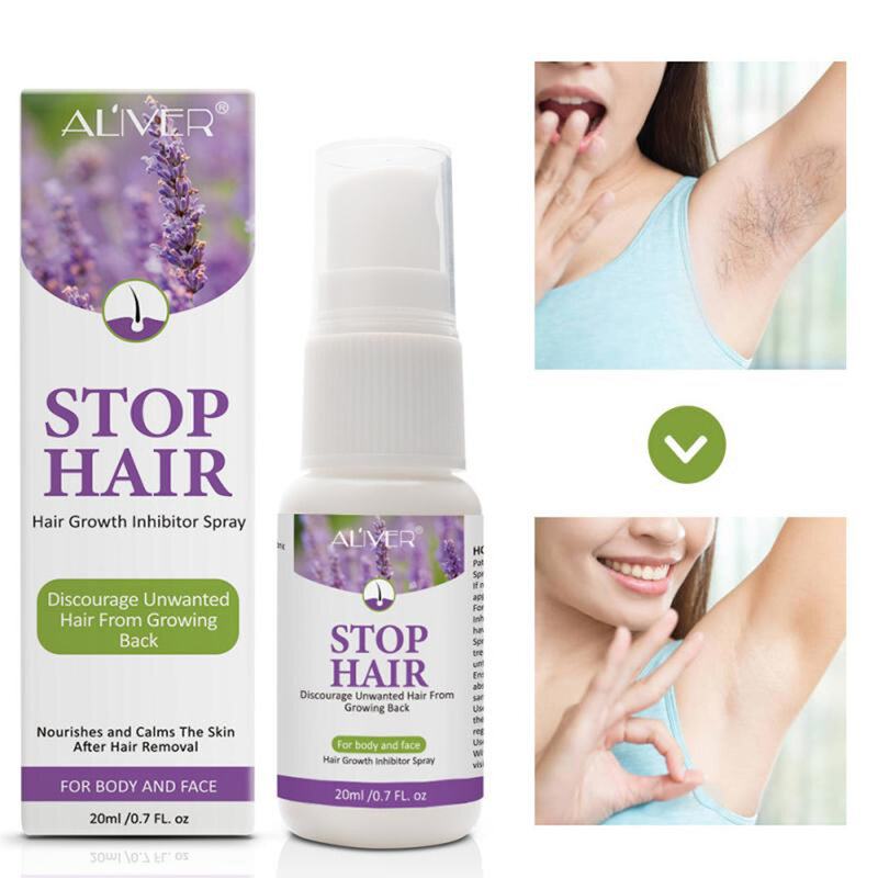 20ml Haar Inhibitor Spray Schmerzlos Haar Stop Wachstum Spray Nicht Reizend Haar Entfernung Spray Für Arme Beine Achseln
