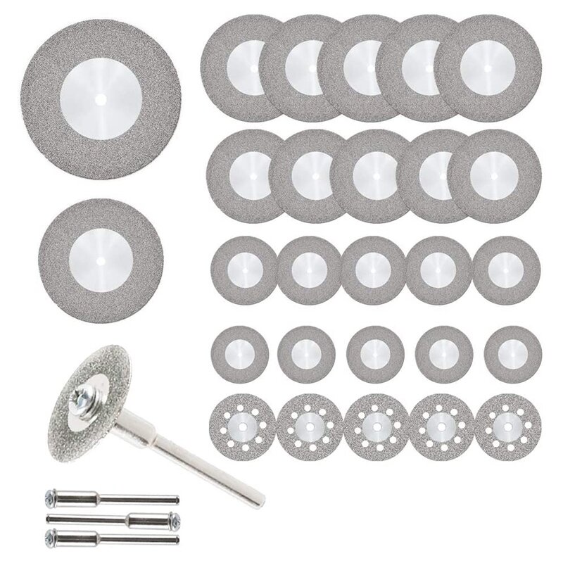 Discos de corte de diamante, juego de hojas de sierra de Metal HSS, Mini hoja de sierra Circular para herramientas rotativas Dremel, ruedas de corte de resina