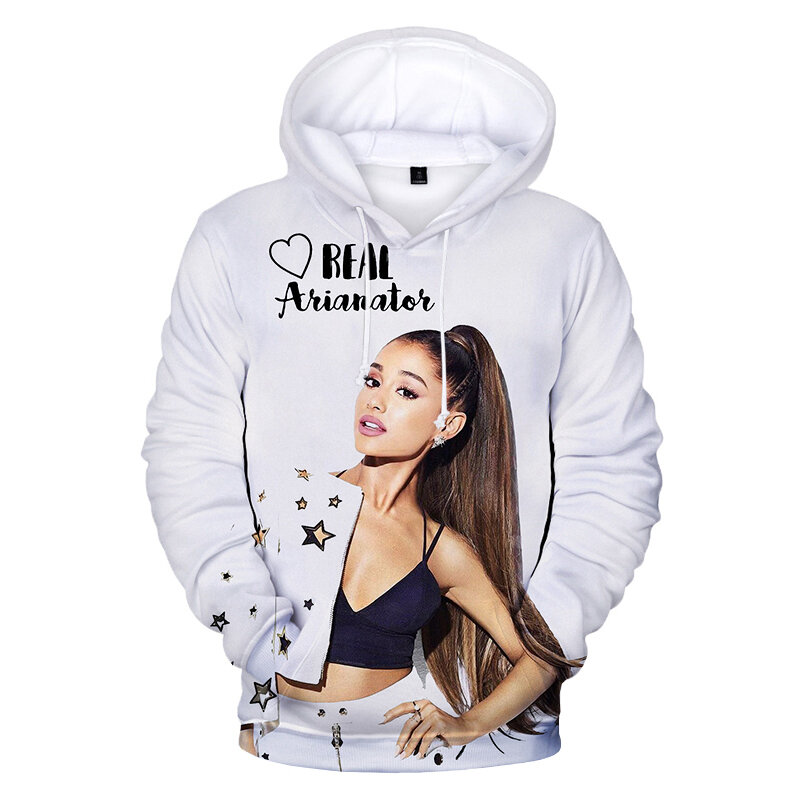 Толстовка Ariana Grande с 3D красивым принтом, свитшот для мужчин и женщин, модный Повседневный пуловер в стиле хип-хоп для улицы в стиле Харадзюку ...