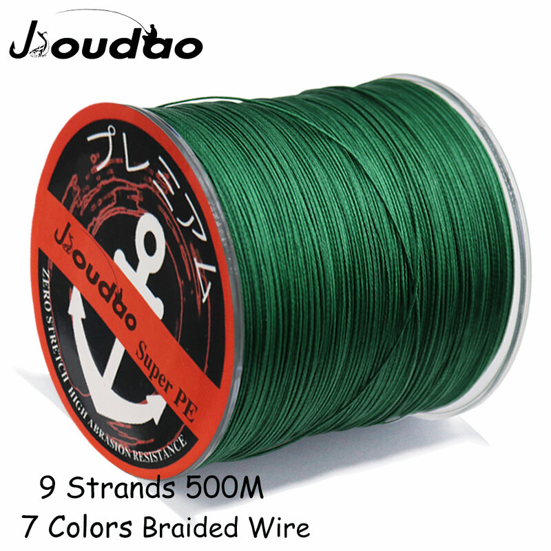Jioudao 9 Strands Weaves Braided 500M/547YD Fishing Line Super Strong PE Line 20LB-200LB Braided Fishing Thread