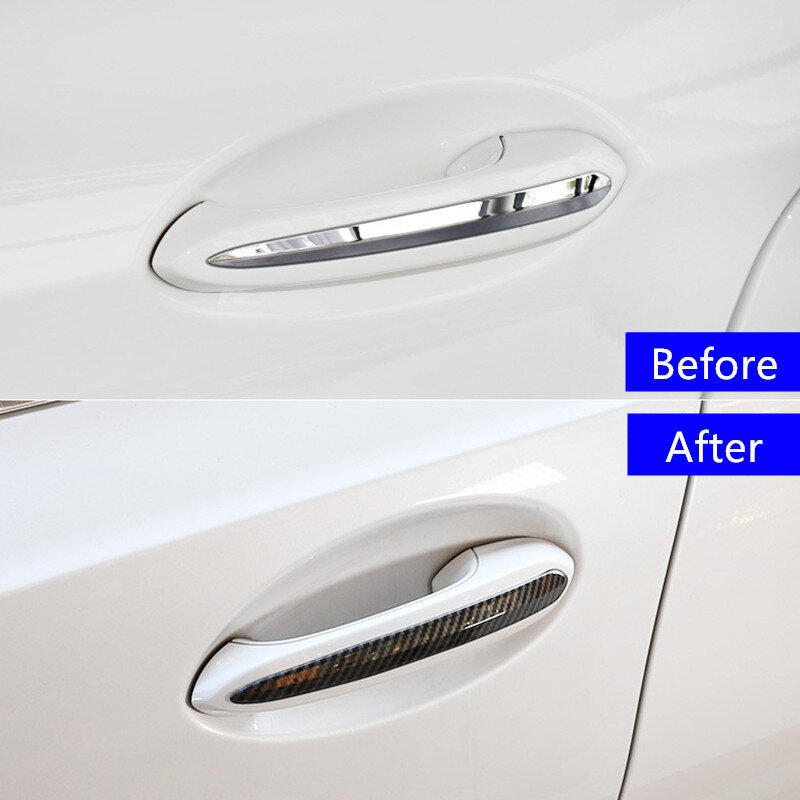 Car Styling Maniglia Esterna Della Porta Decorazione Sticker Trim Per BMW 5 Serie G30 G38 2018-2019 Modificato Accessori