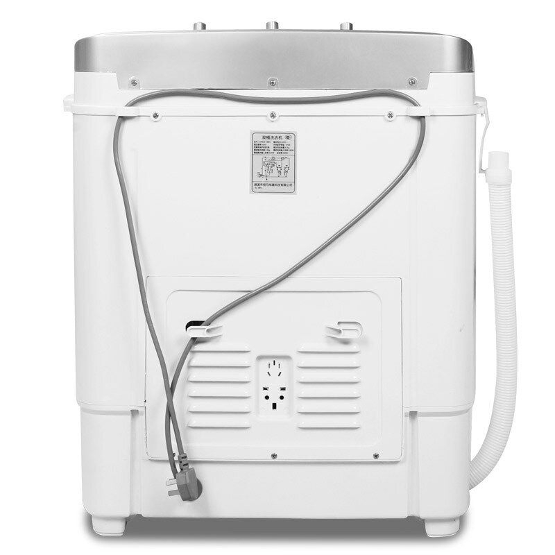 Máquina de lavado de ropa UV de doble barril semiautomática, 5Kg, polos de Cono doble, pulsador portátil para el hogar, secado con temporizador de 220V