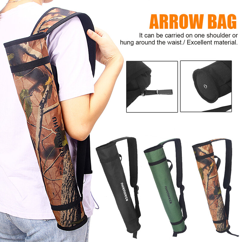 Bolsa de almacenamiento portátil y ligera para guardar flechas, bolso de hombro/cintura de doble uso, accesorios de caza al aire libre
