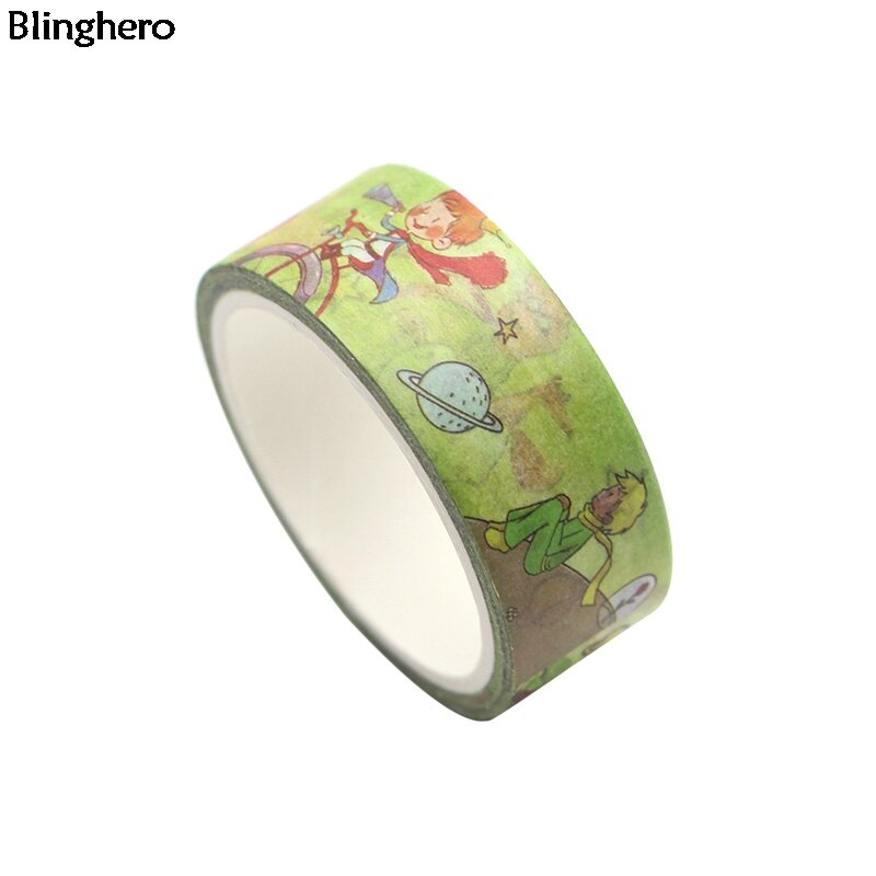 Blinghero-Cinta adhesiva con dibujos de Príncipe, pegatina Washi de 15mm x 5m para cuaderno, Linda cinta adhesiva para cuenta de mano, BH0045