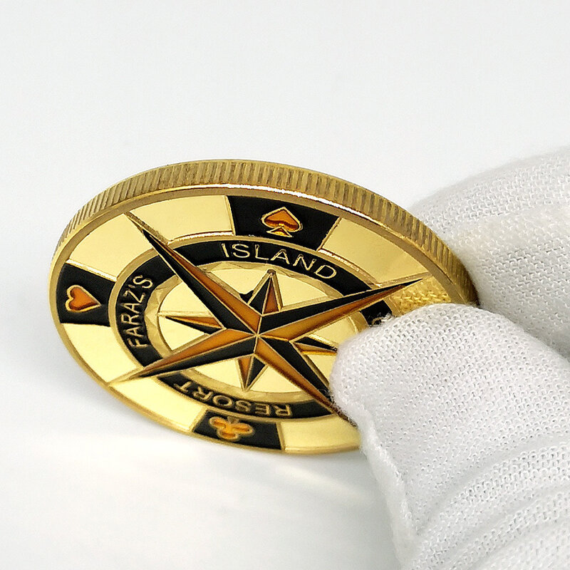 Moneta commemorativa del puntatore di Las Vegas moneta commemorativa in Micro rilievo dipinta in oro monete d'oro da collezione
