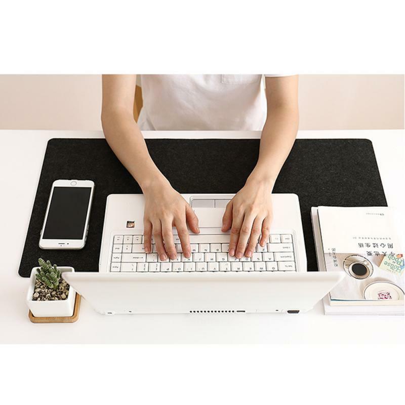 Mouse pad extra grande de feltro para computador e escritório, mouse pad não tecido extra grande com almofada para teclado e laptop, 1 peça