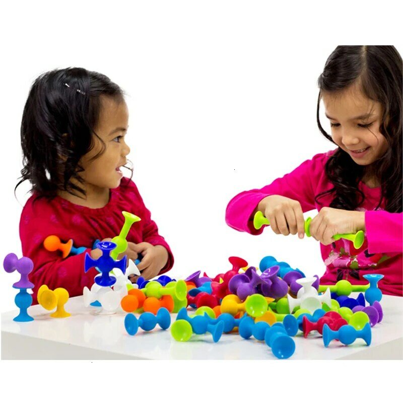 Nuovi blocchi morbidi per bambini fai da te Pop squigz sucker divertente blocco in Silicone modello costruzione giocattoli regali creativi per bambini ragazzo