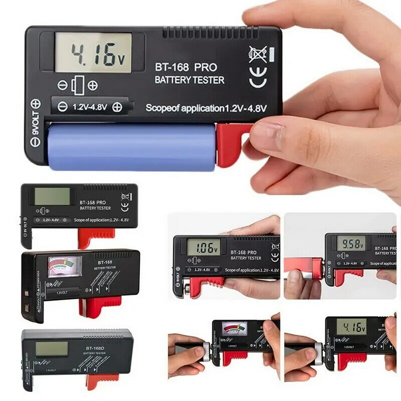 BT-168 PRO Digital Battery Capacity Tester for 18650 14500 Lithum 9V 3.7V 1.5V AA AAA Cell C D Batteries Tester Dropship M05 20