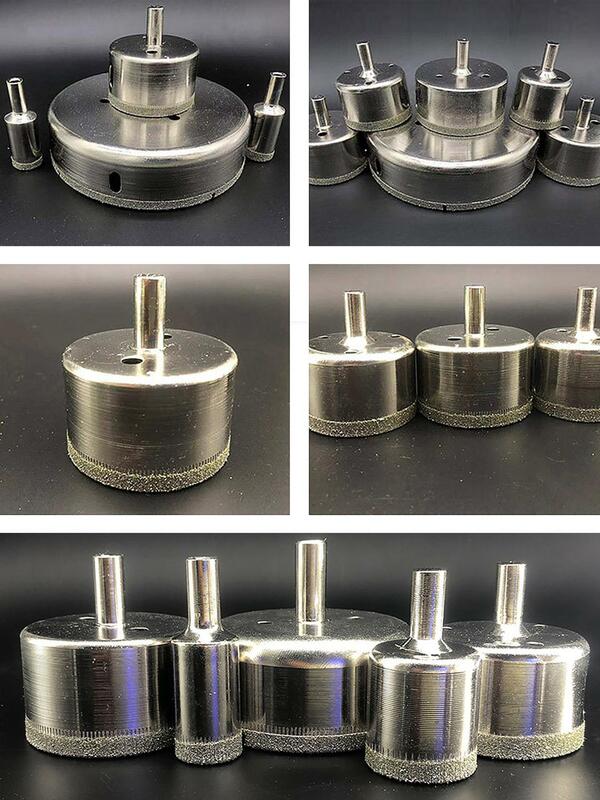 10pcs Kit di taglio Holesaw di perforazione 8-50mm Set seghe a tazza e accessori per utensili di perforazione di piastrelle in ceramica di vetro