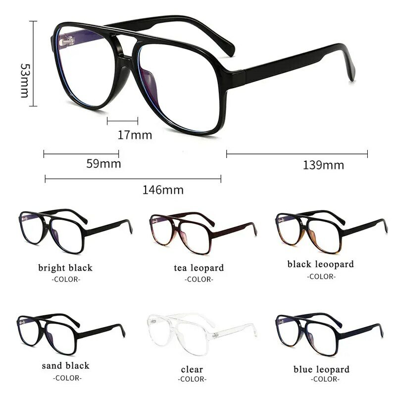 2021 Classic Blue Light Blocking Glasses Men Square Matte Black Women Anti Rays Lens Unisex Gaming Eyewear Decorative Glasses