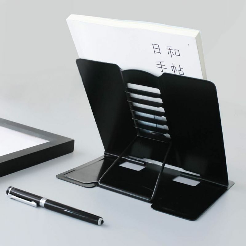 Soporte portátil de Metal para lectura de libros, estantería ajustable para documentos, envío directo