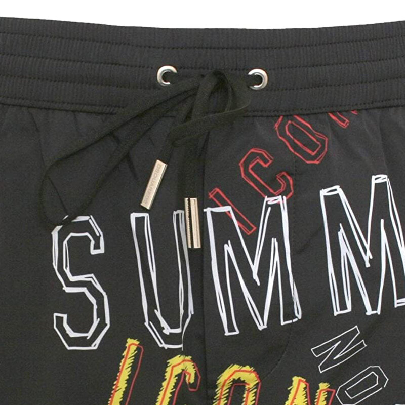 DSQ2 Summer 2021 Men's New High Street Hot Sale 3D Printing Quick-Drying Brand Beach Pants Sports Fitness Beach Swimming Shorts